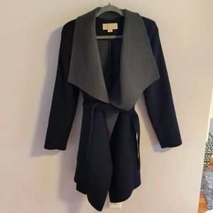 Michael Kors Wool Blend Belted Wrap Coat Size Small